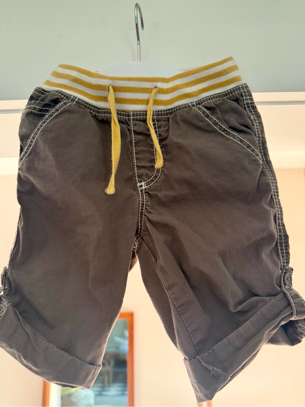 Mini Boden Baby Boys Roll Up Pants/Shorts Sz 12-18 Months